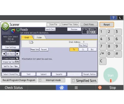 Inception - Setting up scan-to-email