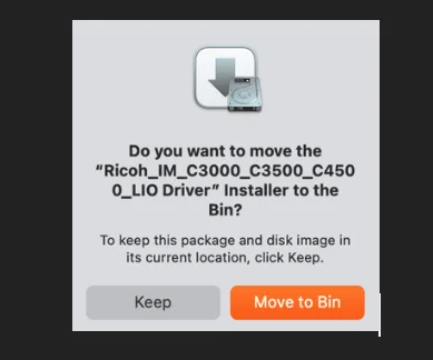 Inception - Installing a Ricoh Driver to MacOS