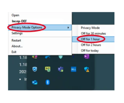 Inception - Enabling Privacy Mode in Datto RMM