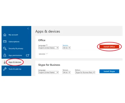 Inception - Installing Office 365 Apps from Office.com