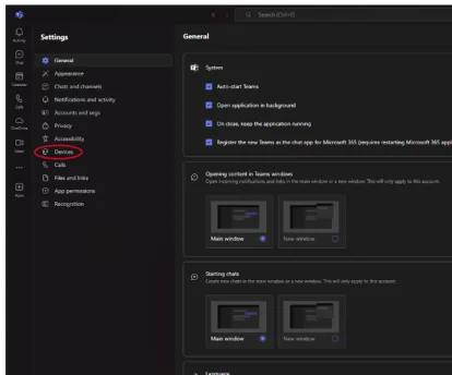 Inception - How to Set up Microsoft Team Camera