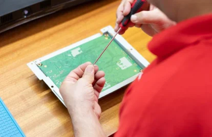 man repairing it