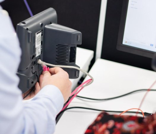 man installing handset