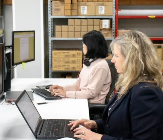 two women at desk