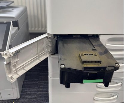 Inception - Replacing the Waste Toner Bottle in a floor-standing printer